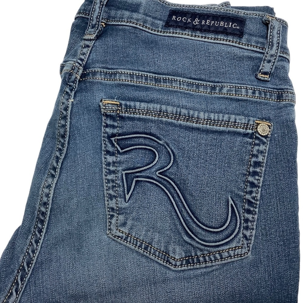 ROCK &‎ REPUBLIC Berlin Mid Rise Skinny Jeans Medium Wash Size 8